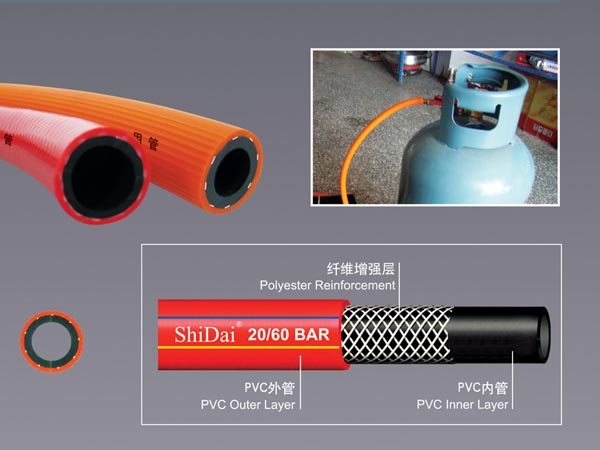 PVC高強度滌綸纖維增強Ⅱ型煤氣專用軟管